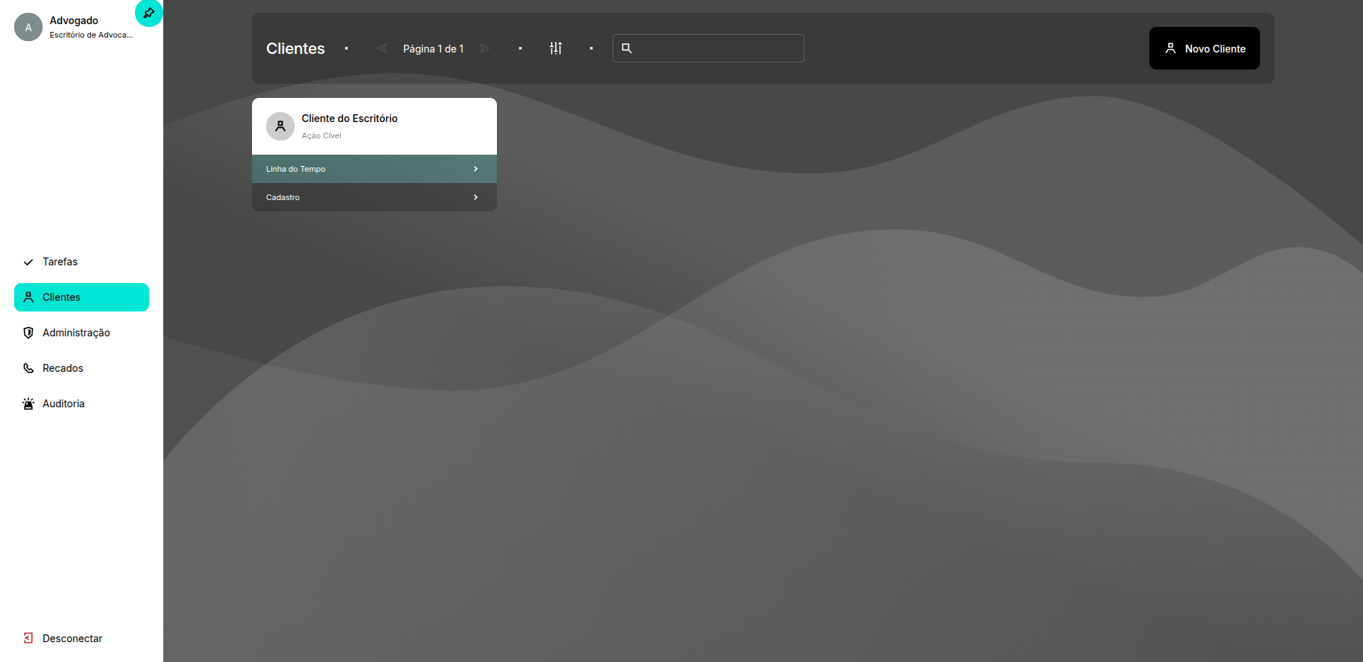 Demonstração da plataforma